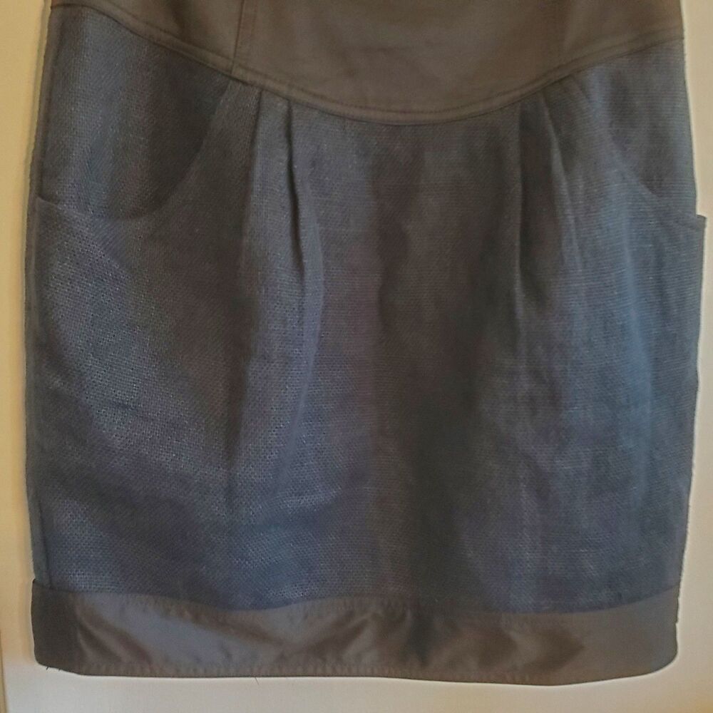 Nanette Lepore Women's Linen Pencil Skirt Size 12 Career Office Classic Twee Y2K - Picture 3 of 16